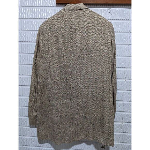 Colours by Alexander Julian Men's Tan Vintage Silk Tweed Jacket Size 41L - Picture 6 of 6